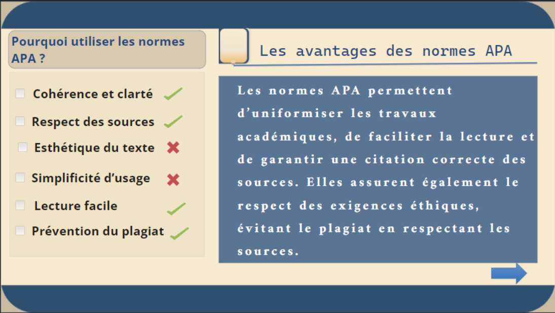 les avantages des normes APA